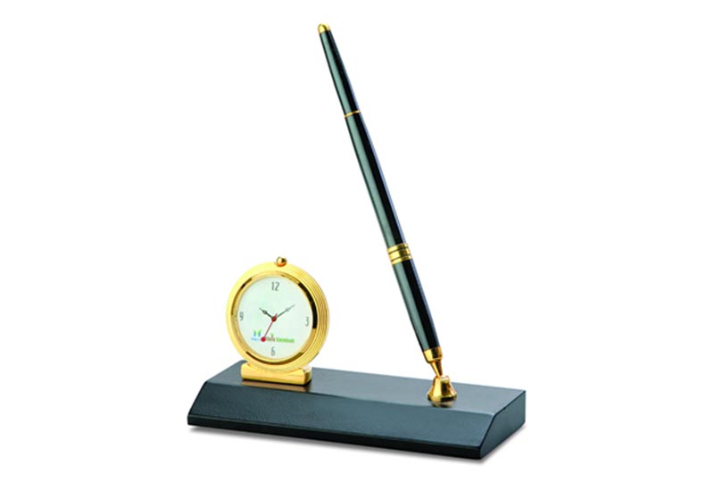 Multi Utility Table Clock with Pen and Pen Stand